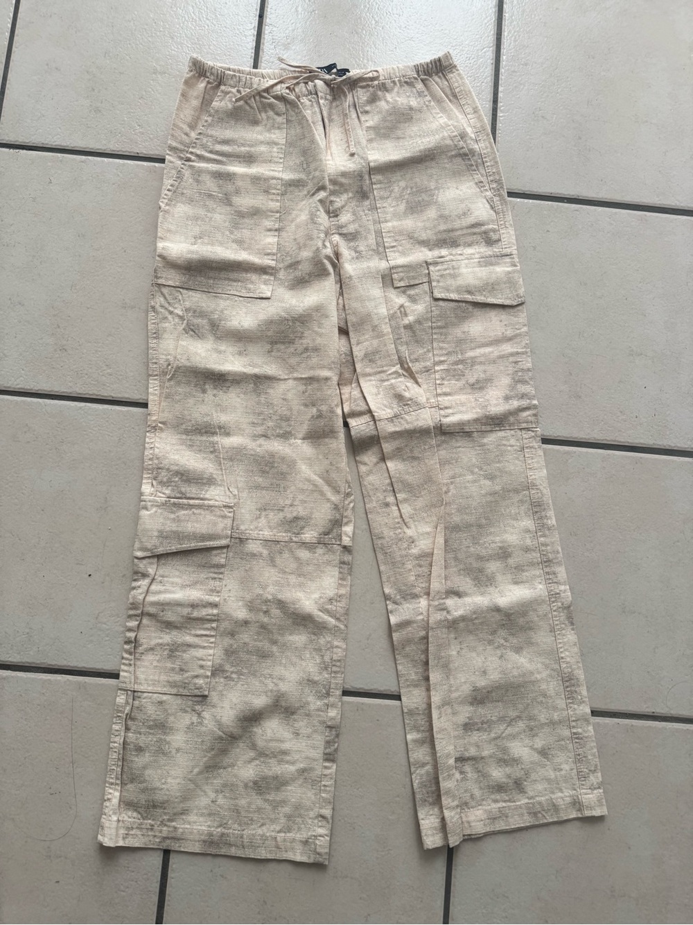 Rose Cargo Linen Blend Pants - Casual Relaxed Fit